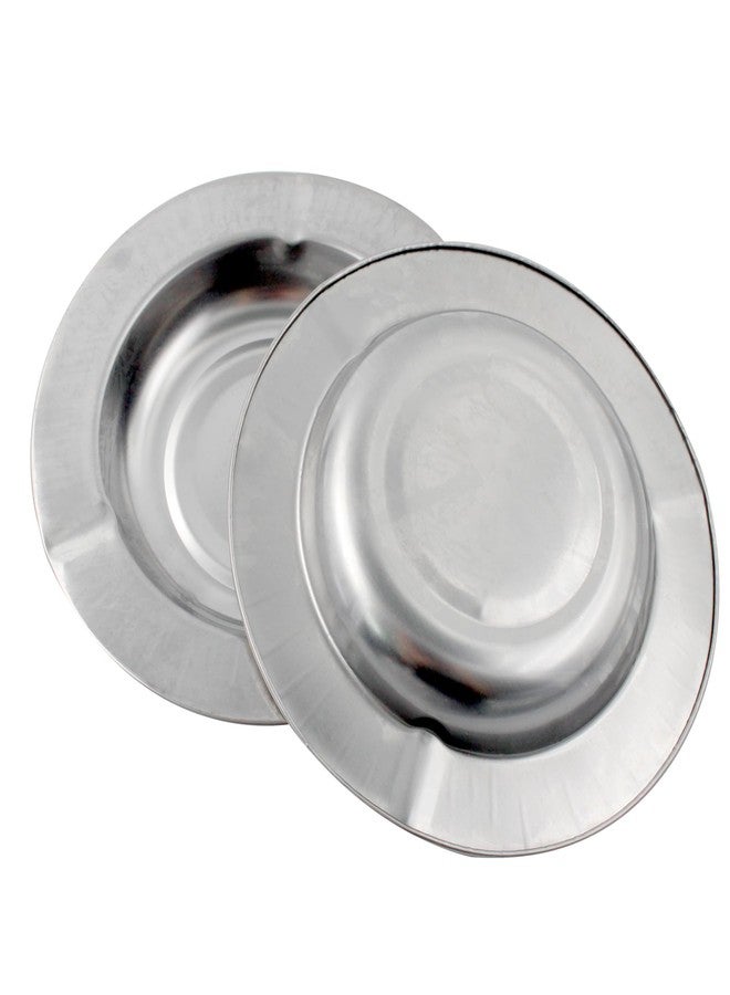 Lilaly 10-Pack Ashtray Round Cigar Ash Tray Stainless Ashtray for Indoor Outdoor Patio 4.5 inch Ashtray - Image 3